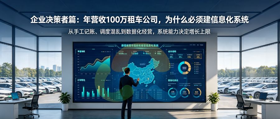 企业决策者篇：年营收100万租车公司，为什么必须建信息化系统
